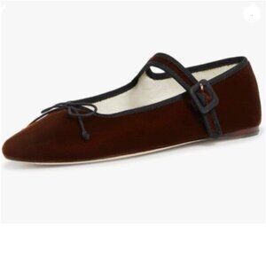 miss left Women Bowknot Ankle Strap Mary Jane Classic Closed Round Toe Ballets
